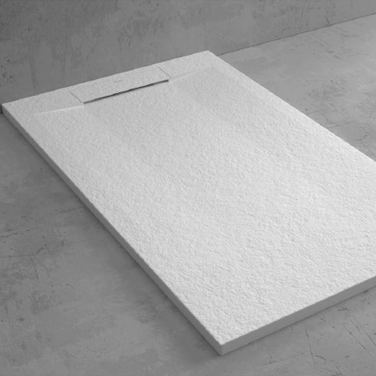 Piatto doccia in marmoresina Titano 70x100cm bianco opaco effetto pietra