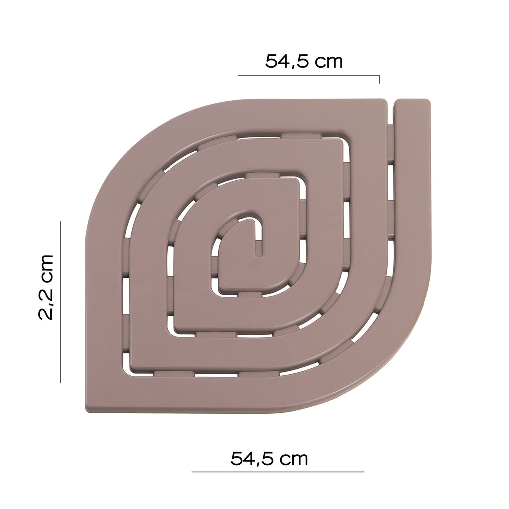 8083-52 - Pedana doccia Dimensioni 54.5x54.5 modello Spirale Gedy - Colore Tortora