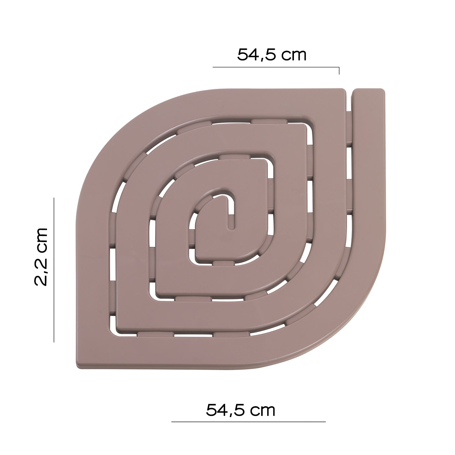 8083-52 - Pedana doccia Dimensioni 54.5x54.5 modello Spirale Gedy - Colore Tortora