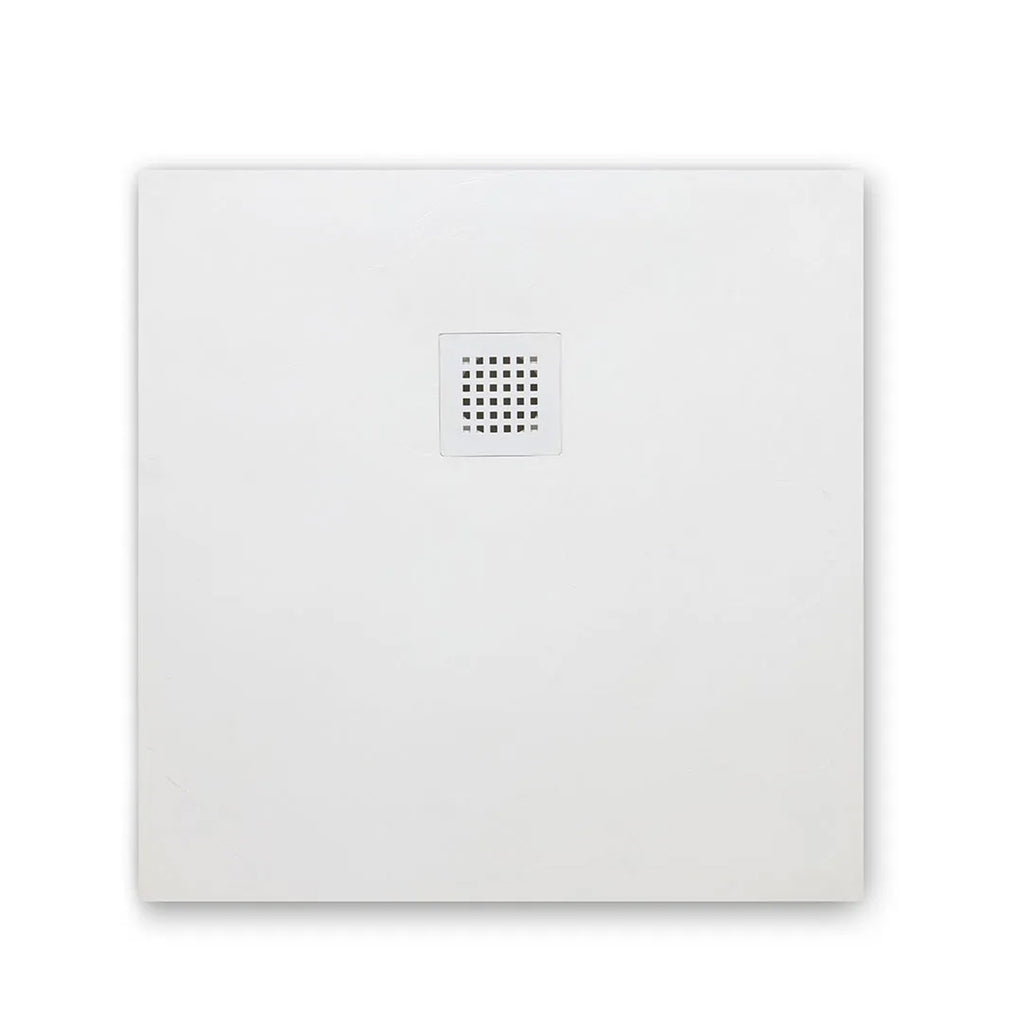 Piatto doccia in resina 70x70 cm effetto Pietra serie Mirage - Bianco