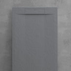 Piatto doccia in marmoresina Titano 70x70cm grigio scuro effetto pietra