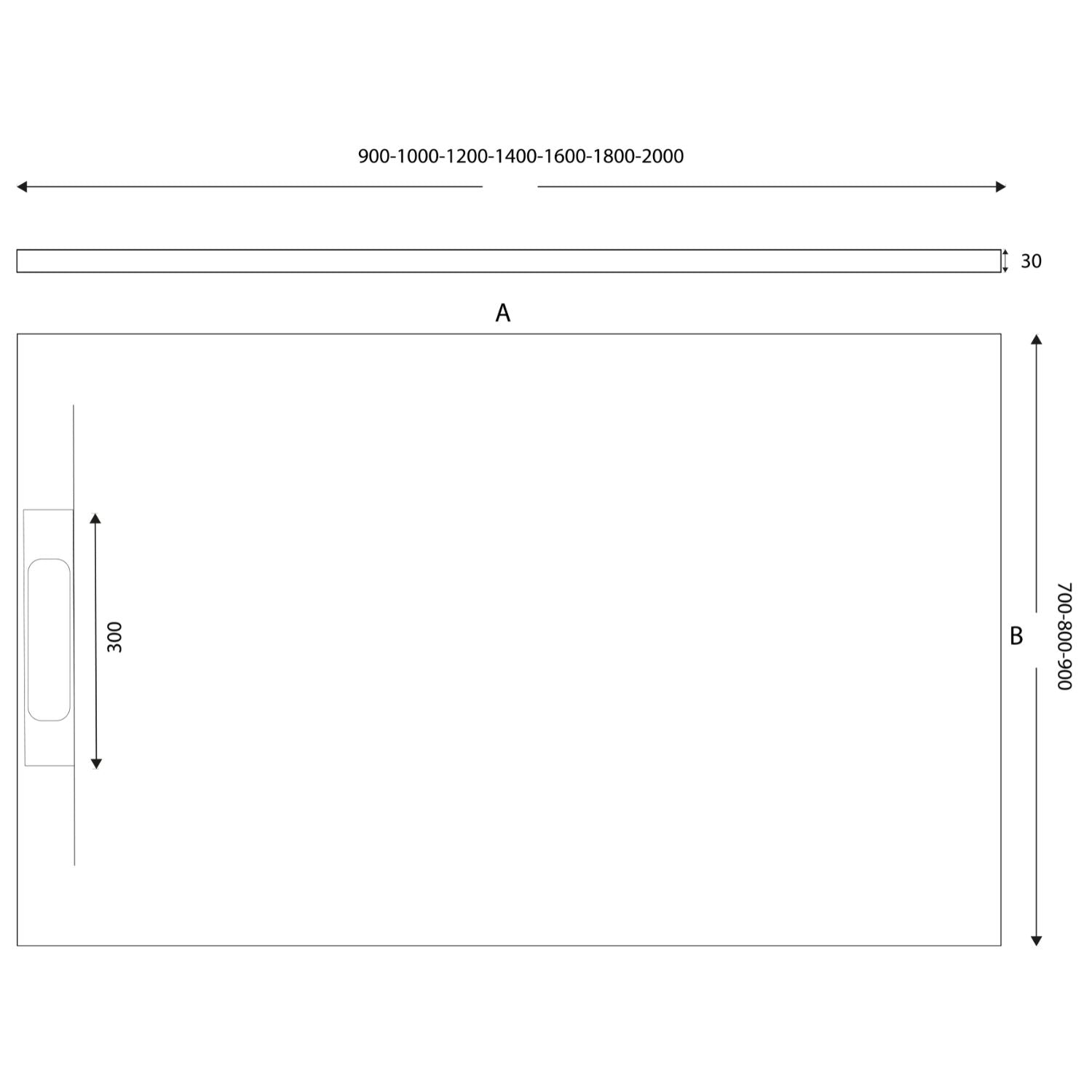 Piatto doccia in resina Maiya 70x100 bianco