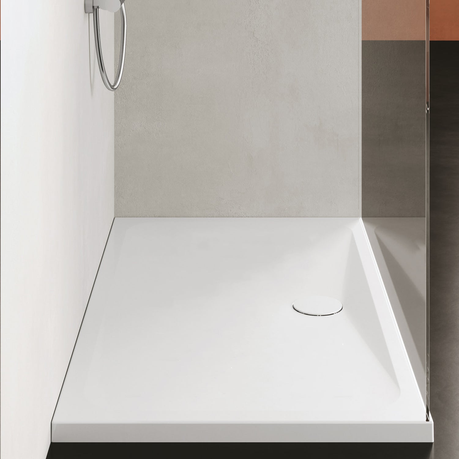Piatto doccia cotone in ceramica 90X90cm linea Rapid