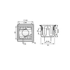 Piletta in abs con griglia in acciaio inox 10x10