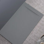 Piatto doccia in marmoresina Titano 90x120cm grigio scuro effetto pietra