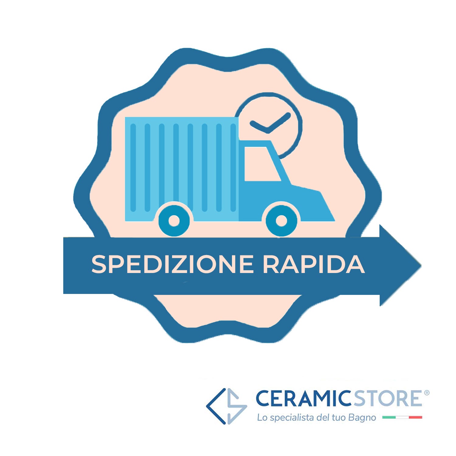 Piatto doccia quadrato in ceramica DocciaGo 80x80 cm - Bianco opaco