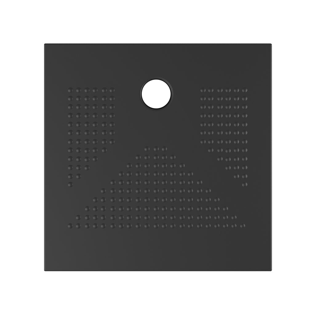 Piatto doccia quadrato DocciaGo 80x80 cm in ceramica - Nero opaco