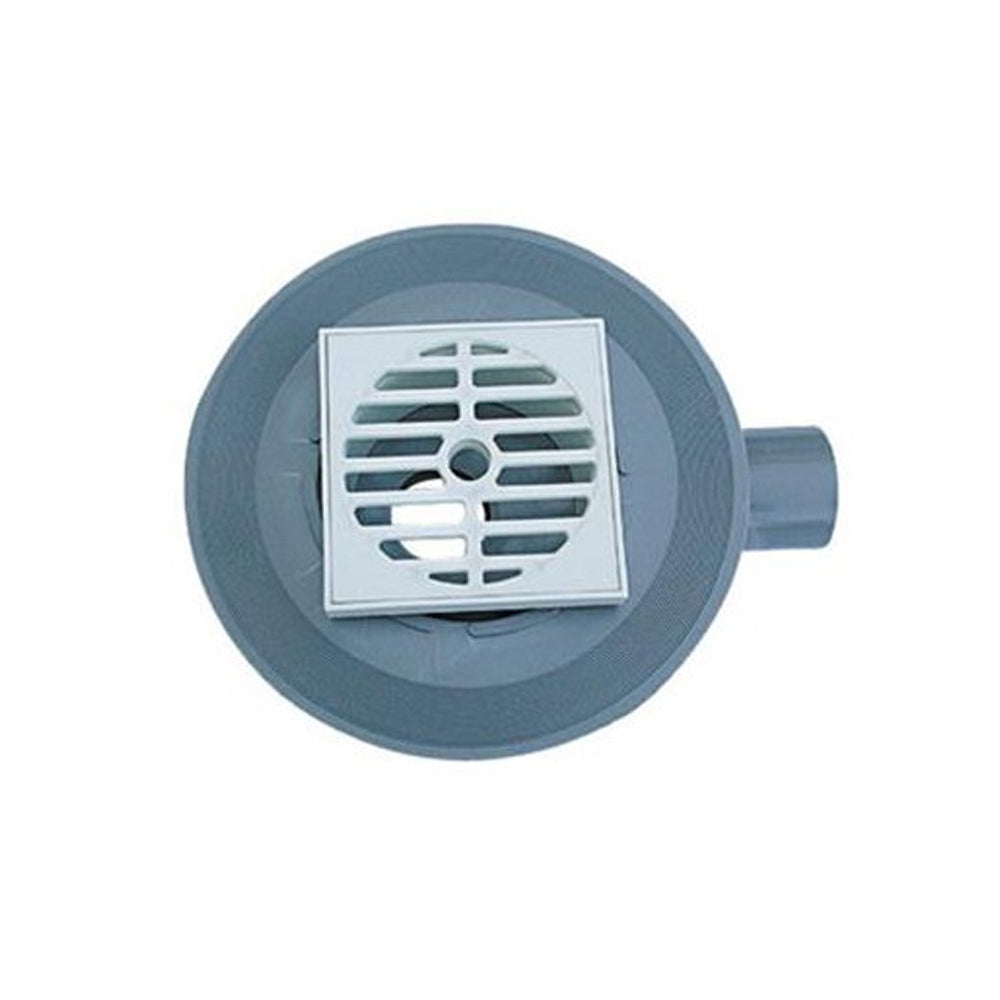 Pozzetto sifonato a pavimento con griglia inox regolabile