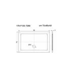 Piatto doccia rettangolare cm 72x90 in tecnopolimero strutturale Mr Plate