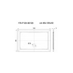 Piatto doccia rettangolare cm 80x120 in tecnopolimero strutturale Mr Plate