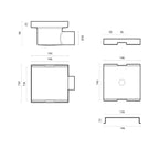 Canalina doccia incasso quadrata 15x15 cm con cover in full inox e scarico antiodore