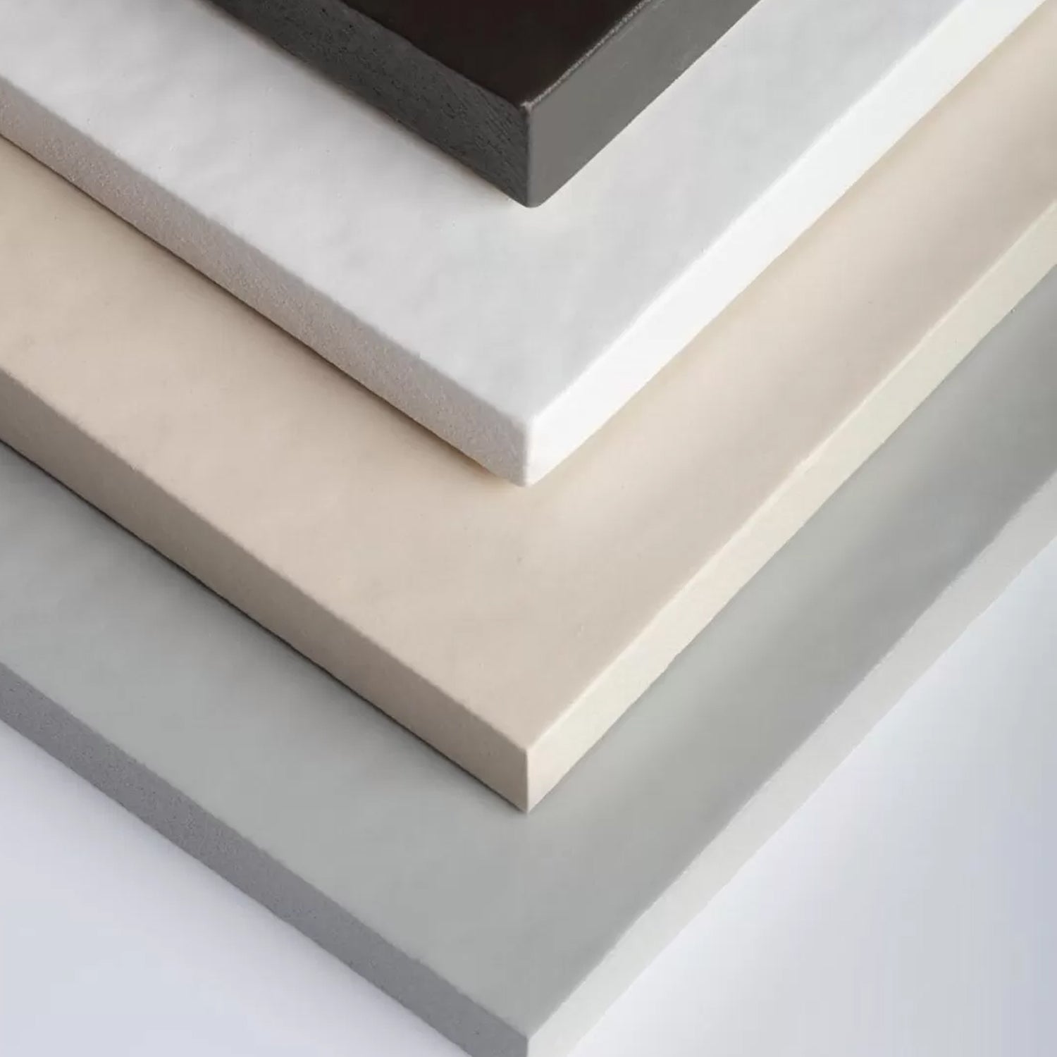 Piatto doccia quadrato in ceramica effetto pietra modello Pietraceramica 90x90 cm - Bianco Gesso