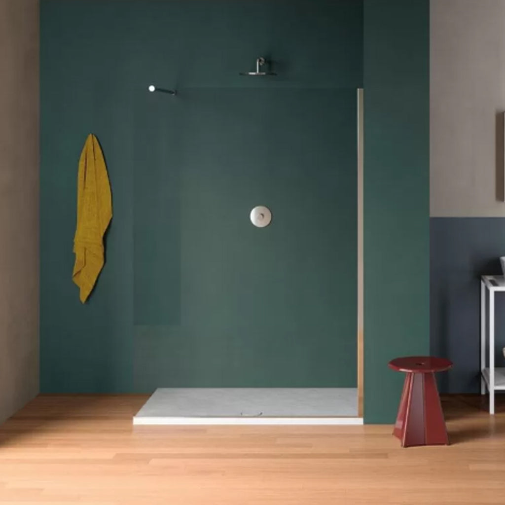Piatto doccia quadrato in ceramica effetto pietra modello Pietraceramica 80x80 cm - Bianco Gesso