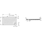 Piatto doccia Dolomite in Ceramica 70x120 Altezza 7 cm rettangolare modello Gemma 2