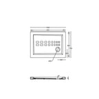 Piatto doccia rettangolare Althea Ito cm 70x100 ceramica bianca foro diametro cm 8