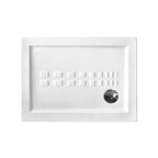 Piatto doccia rettangolare Althea Ito cm 70x140 ceramica bianca foro diametro cm 8