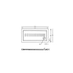 Piatto doccia rettangolare Althea Ito cm 70x140 ceramica bianca foro diametro cm 8