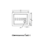 Piatto doccia rettangolare Althea Ito cm 72x90 ceramica bianca foro diametro cm 8