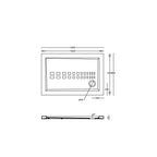 Piatto doccia rettangolare Althea Ito cm 80x120 ceramica bianca foro diametro cm 8