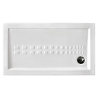 Piatto doccia rettangolare Althea Ito cm 80x140 ceramica bianca foro diametro cm 8