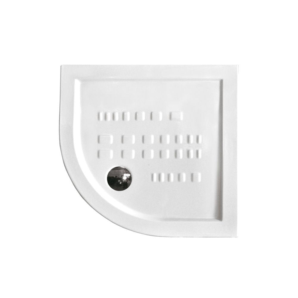 Piatto doccia angolare Althea Ito cm 90x90 ceramica bianca foro diametro cm 8