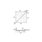 Piatto doccia quadro ceramica bianca 70x70 con altezza 6 cm