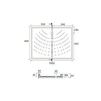 Piatto doccia rettangolare ceramica bianca 80x100 con altezza 6 cm