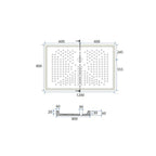 Piatto doccia rettangolare ceramica bianca 80x120 con altezza 6 cm