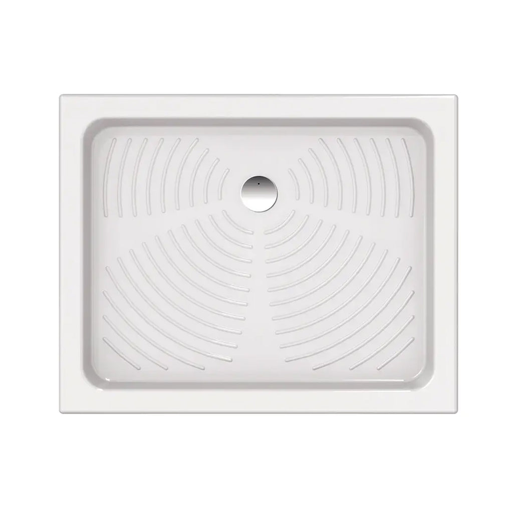 Piatto doccia in ceramica bianca lucida modello Stella 80x100cm Made in Italy