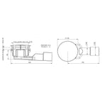 Piletta per piatto doccia in abs cromo diametro 90mm modello Slimmy