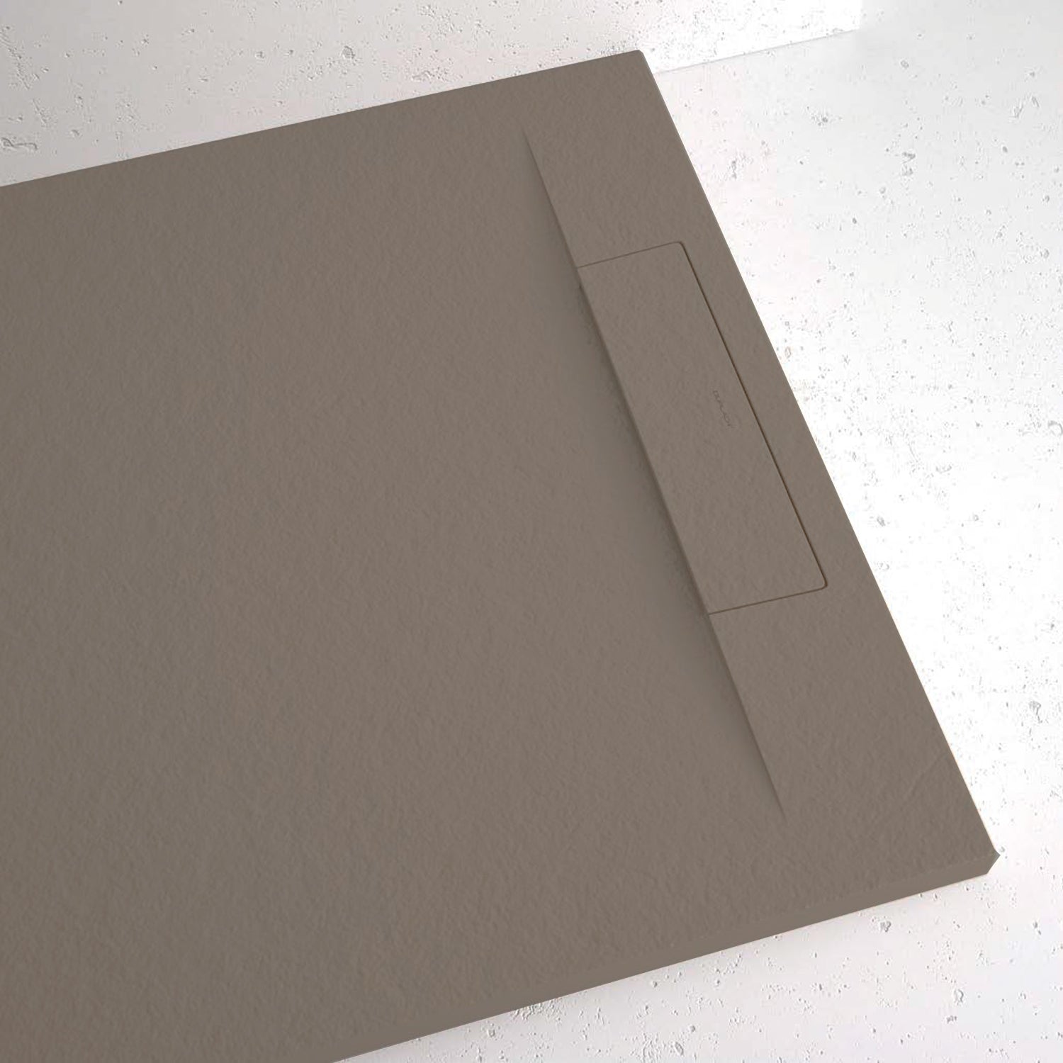 Piatto doccia in resina modello Titano 70x120 cm taupe effetto pietra